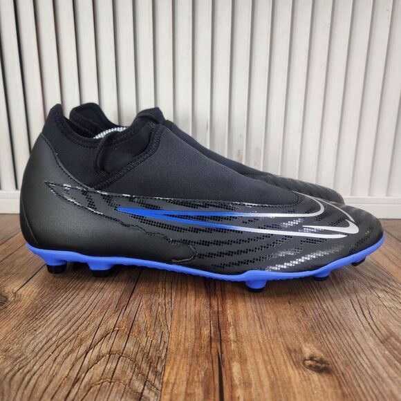 Nike Phantom GX Club DF FG/MG DD9482-040 Men's 12 Black Royal Blue Soccer Cleats